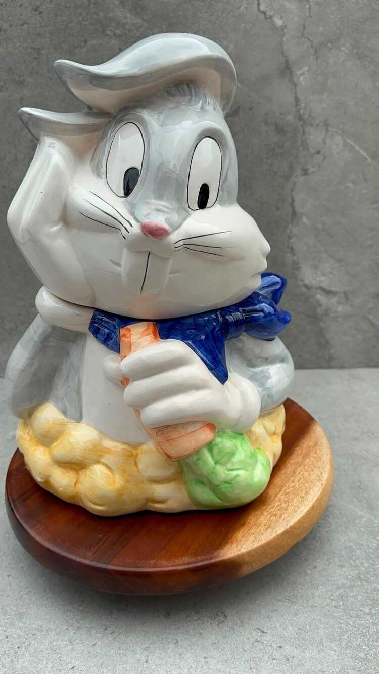 Vintage Looney Tunes Bugs Bunny Cookie Jar | 1999 Gibson Housewares Ceramic Cani